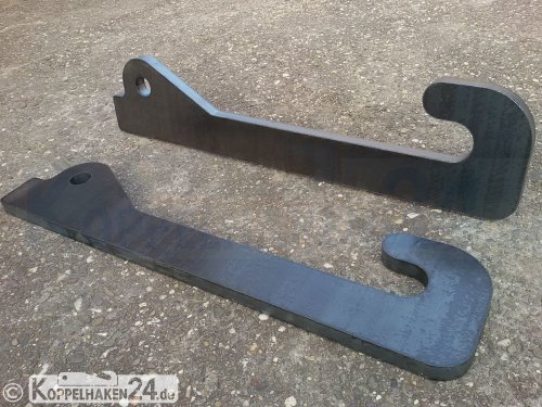 2x Koppelhaken Geschmiedet – 40x83x102 Mm – Für Euroaufnahme Frontlader – Anschweißhaken Set