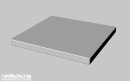 Stahlplatte 425 x 190 x 20 - für 4 Zahn Wurzelrechen