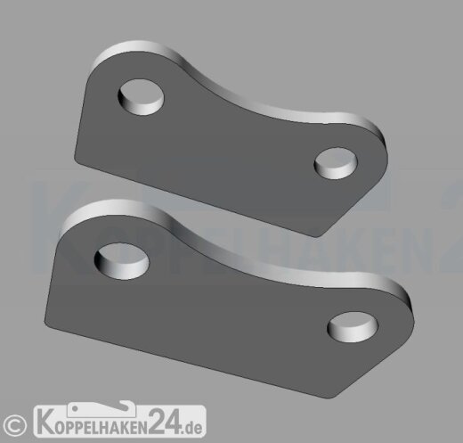 Anschweißlaschen 2x 25 85 für Roderechen Wurzelrechen Minibagger Bagger